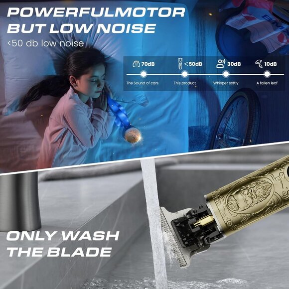 Professional Cordless Hair Clippers for Men Zero Gap T-Blade Beard Trimmer LCD - Picture 4 of 5